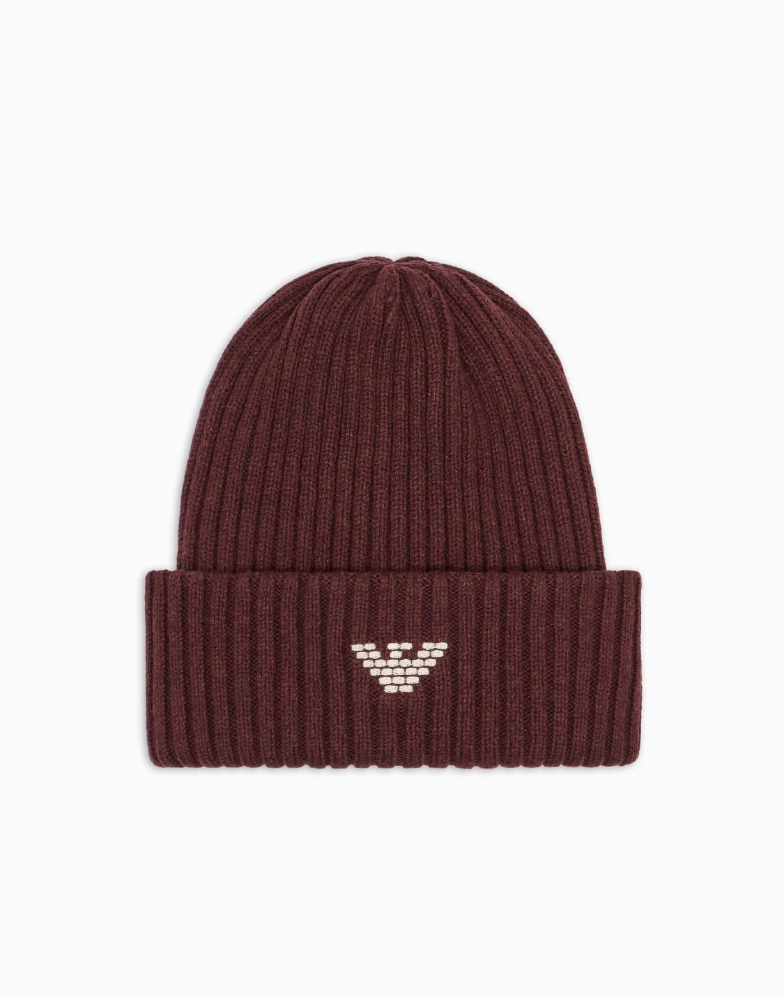 asv-new-york-capsule-collection-ribbed-wool-blend-beanie-brown--emporio-armani