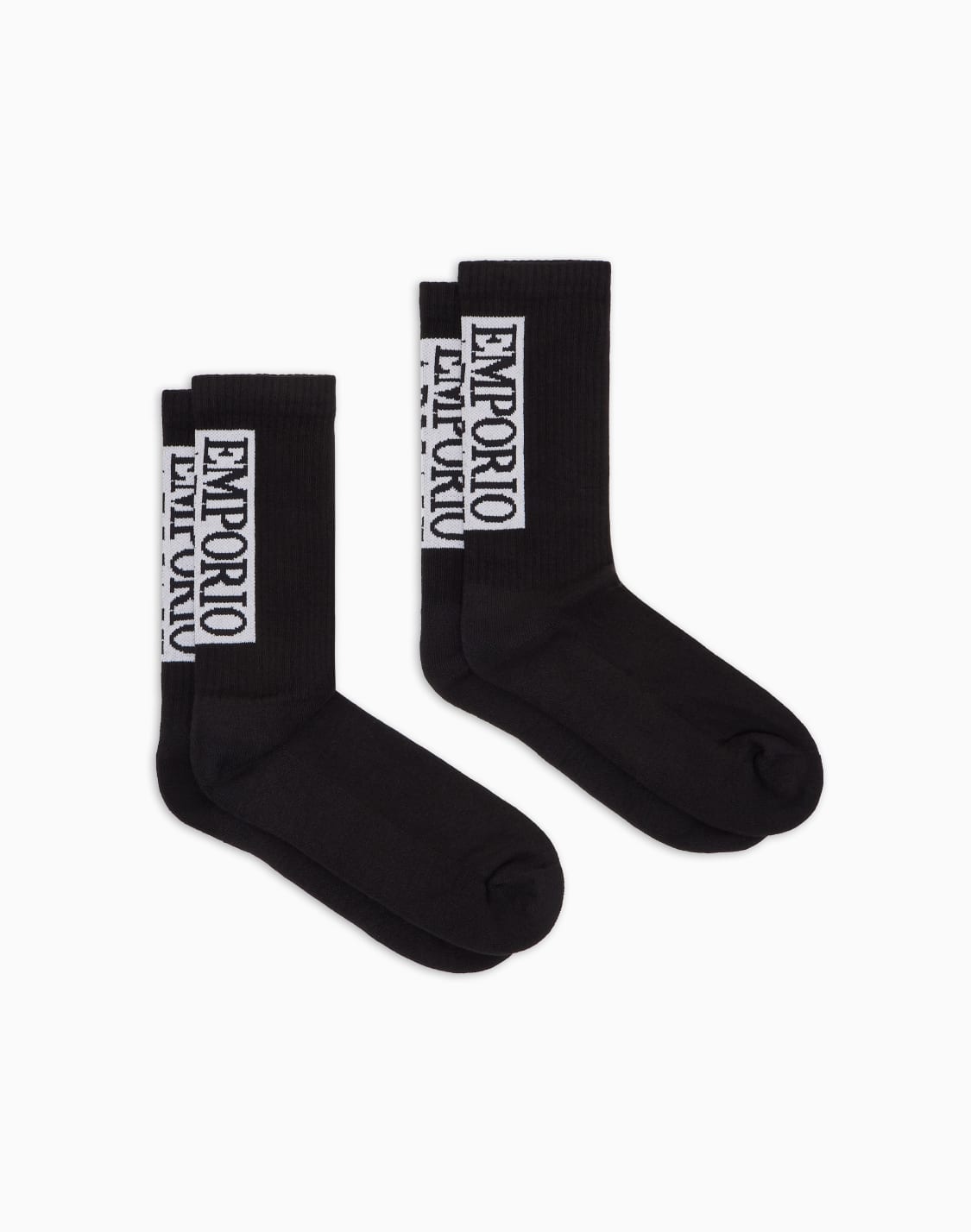 베이직-테리클로스-삭스-2팩-블랙--emporio-armani