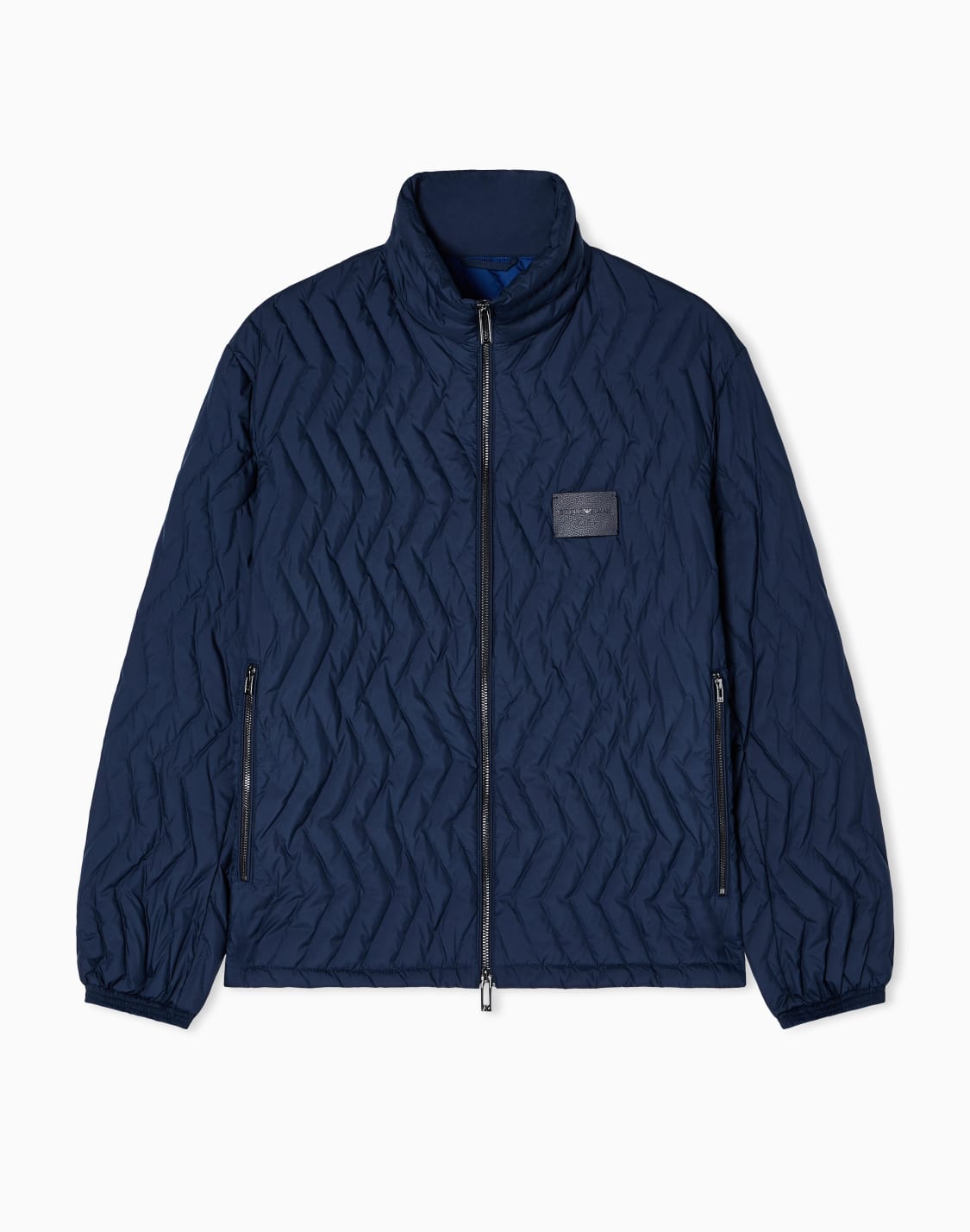 chaqueta-de-plumas-con-cremallera-completa-en-nailon-ripstop-con-estampado-de-chevrn-matelass-azul-marino--emporio-armani
