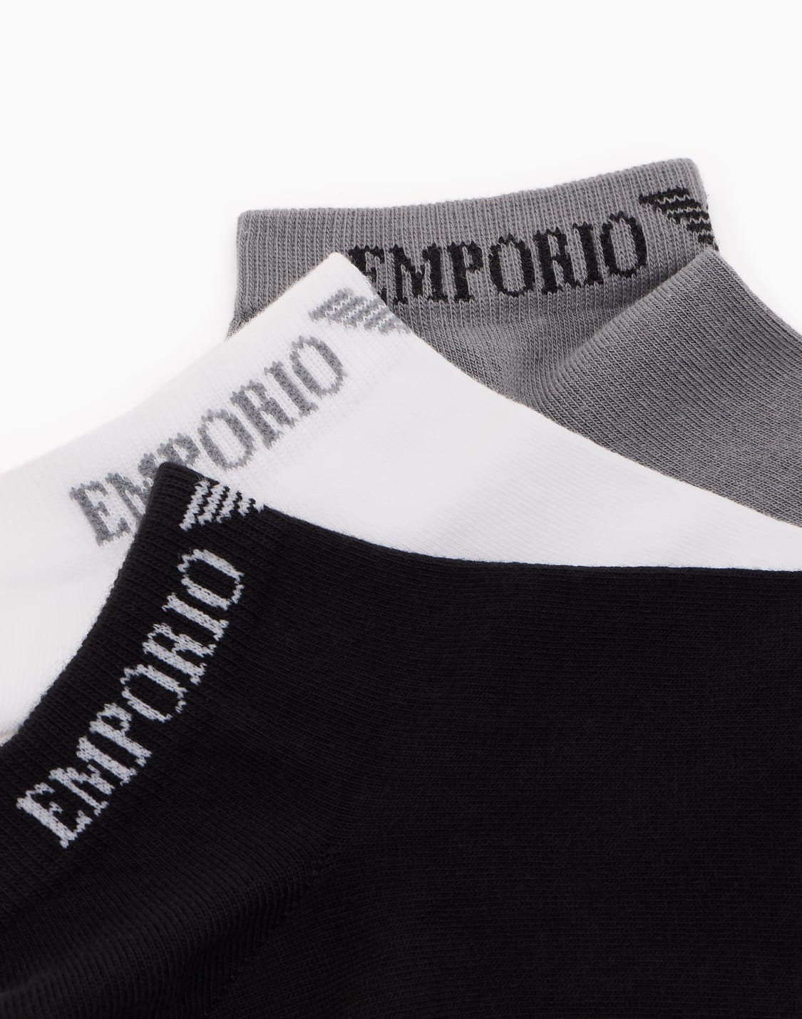 アンクルソックス3足セット-extended-logo-ブラック--emporio-armani