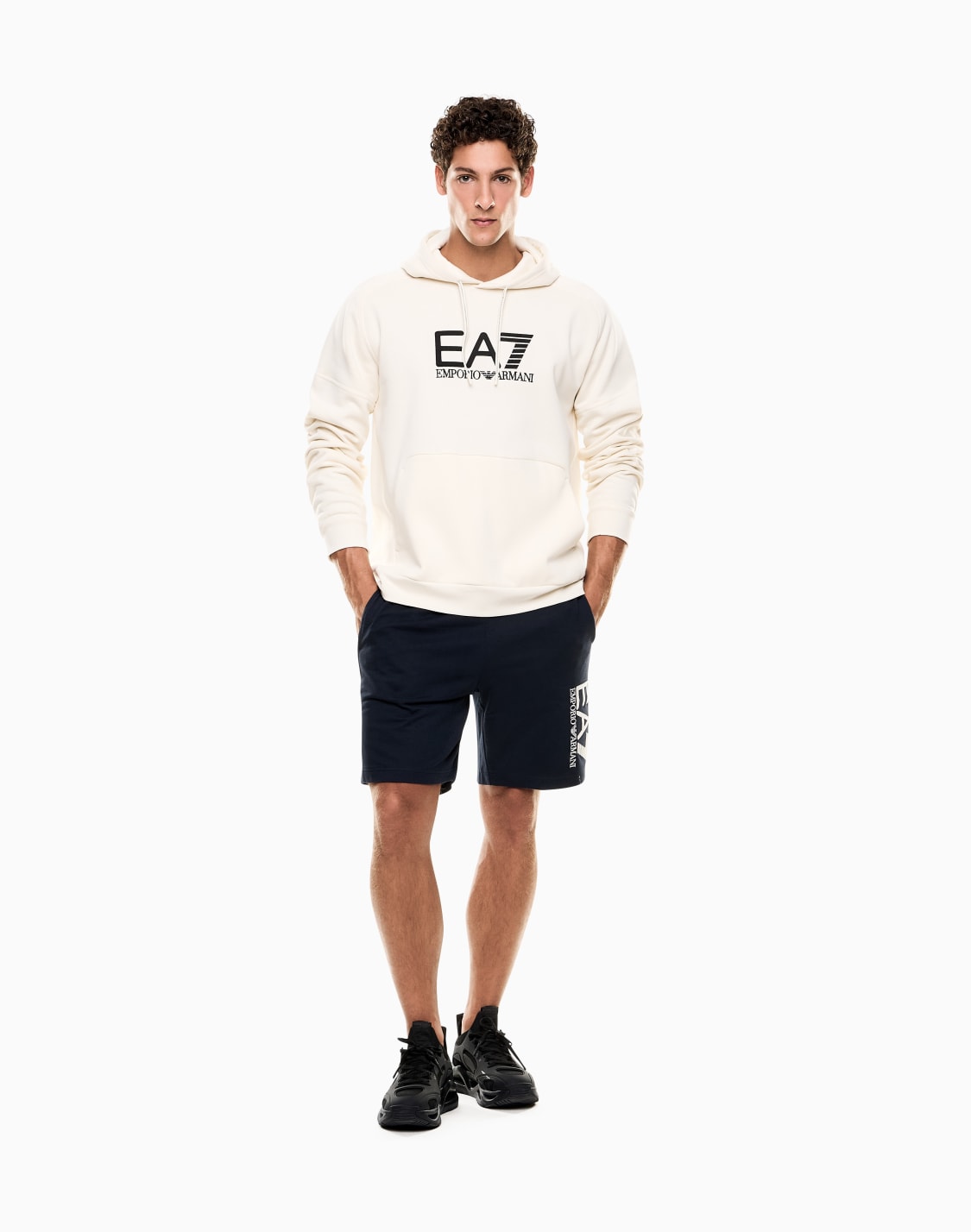 sweat-shirt-capuche-visibility-en-mlange-de-coton-beige--ea7