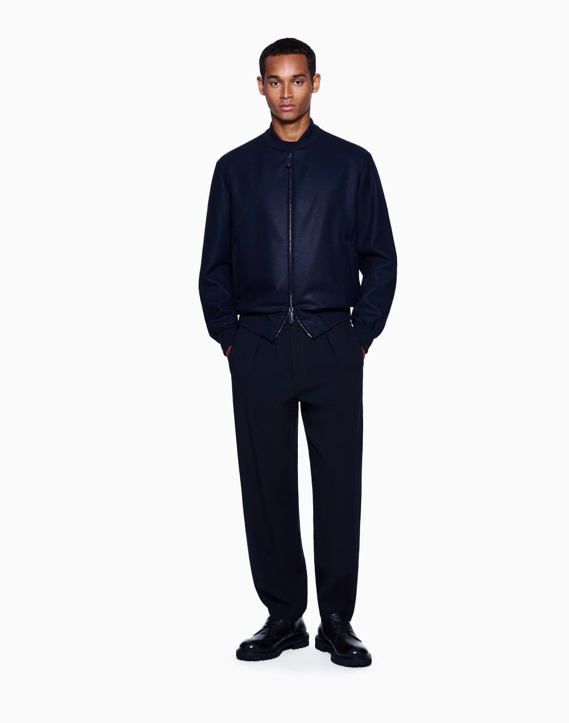 ブルゾン-カシミア-ラシャ-ネイビブル--giorgio-armani