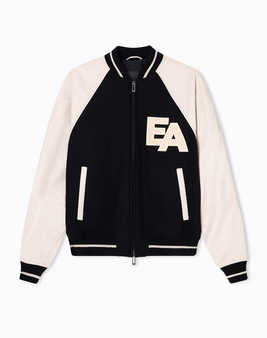 bomberjacke-aus-wolle-mit-rmeln-aus-nappa-und-groem-ea-aufnher-beige--emporio-armani