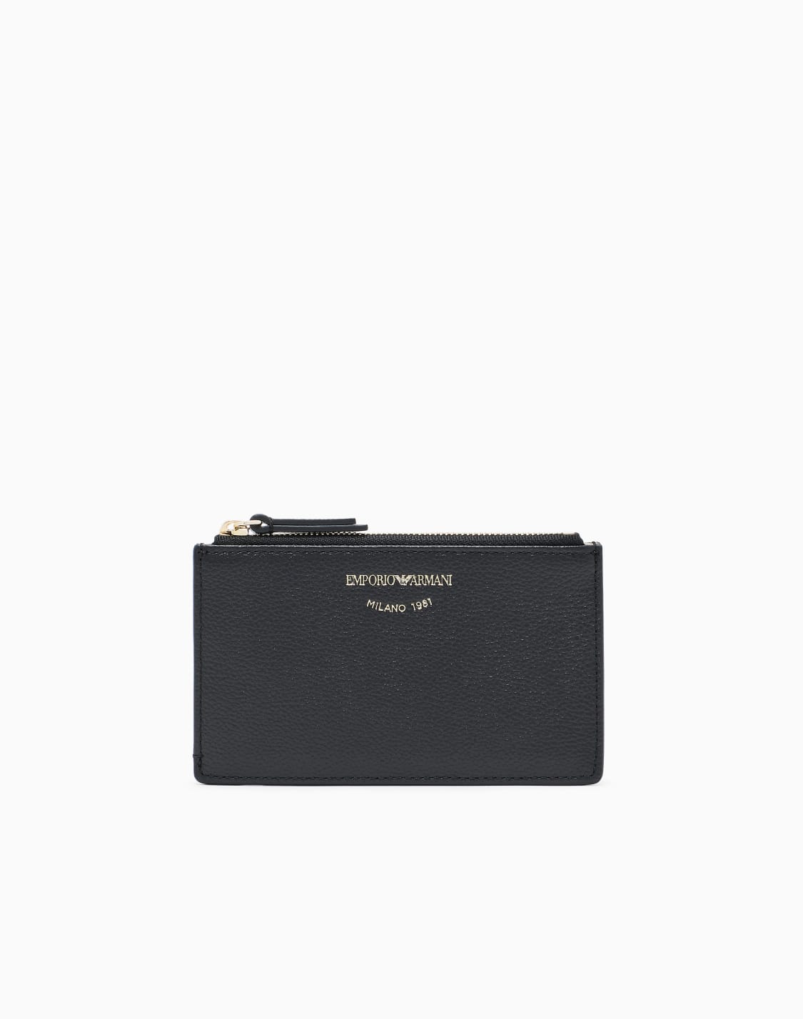 ジップ付きカドホルダ-タンブルレザ-ブラック--emporio-armani