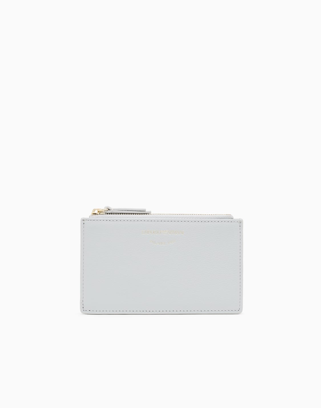 ジップ付きカドホルダ-タンブルレザ-グレ--emporio-armani