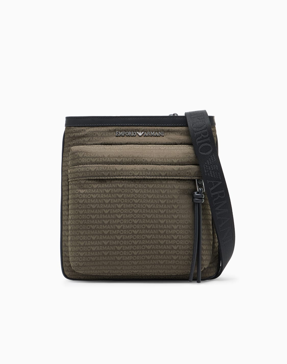 sac-bancoulire-plat-en-nylon-avec-inscription-monogramme-vert--emporio-armani