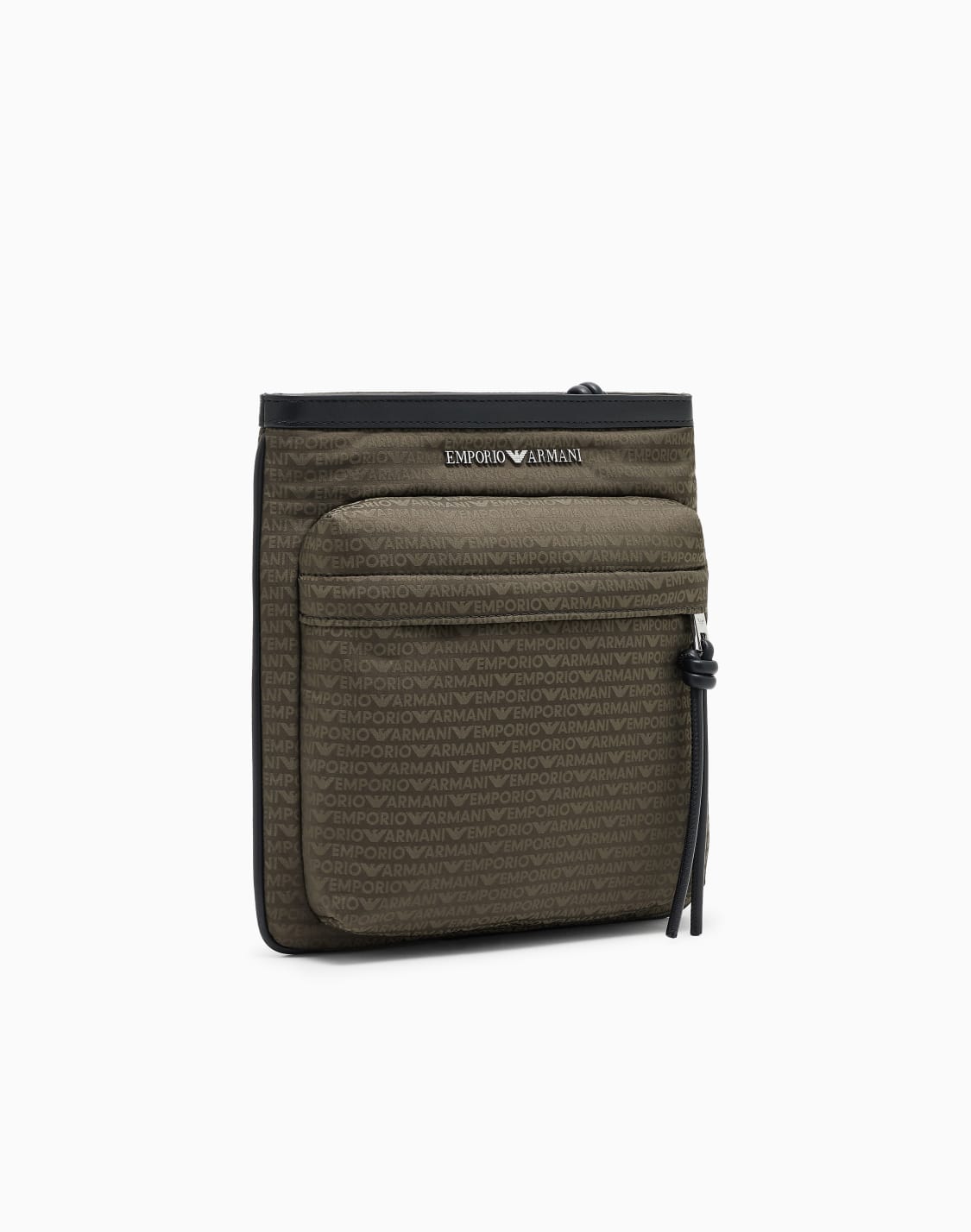 sac-bancoulire-plat-en-nylon-avec-inscription-monogramme-vert--emporio-armani