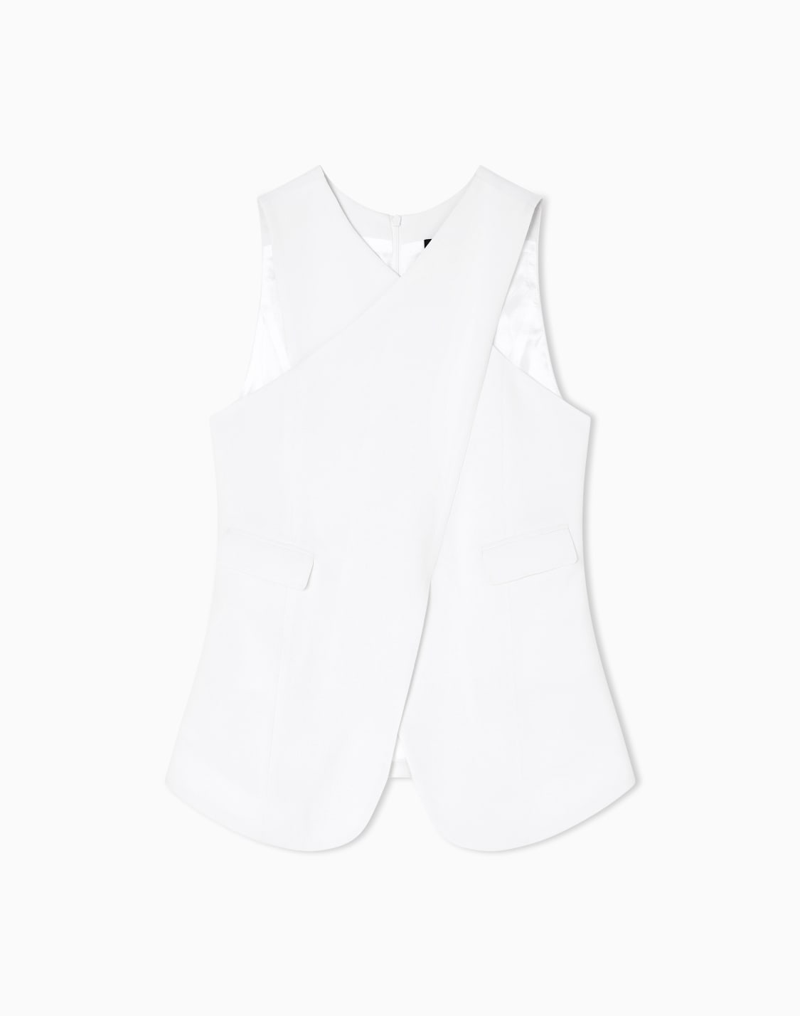 stretch-sandblasted-fabric-crossover-top-beige--emporio-armani