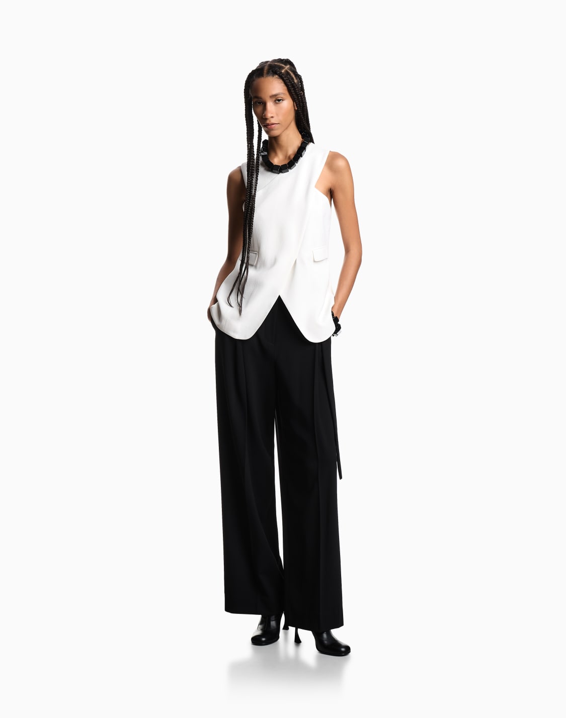 stretch-sandblasted-fabric-crossover-top-beige--emporio-armani