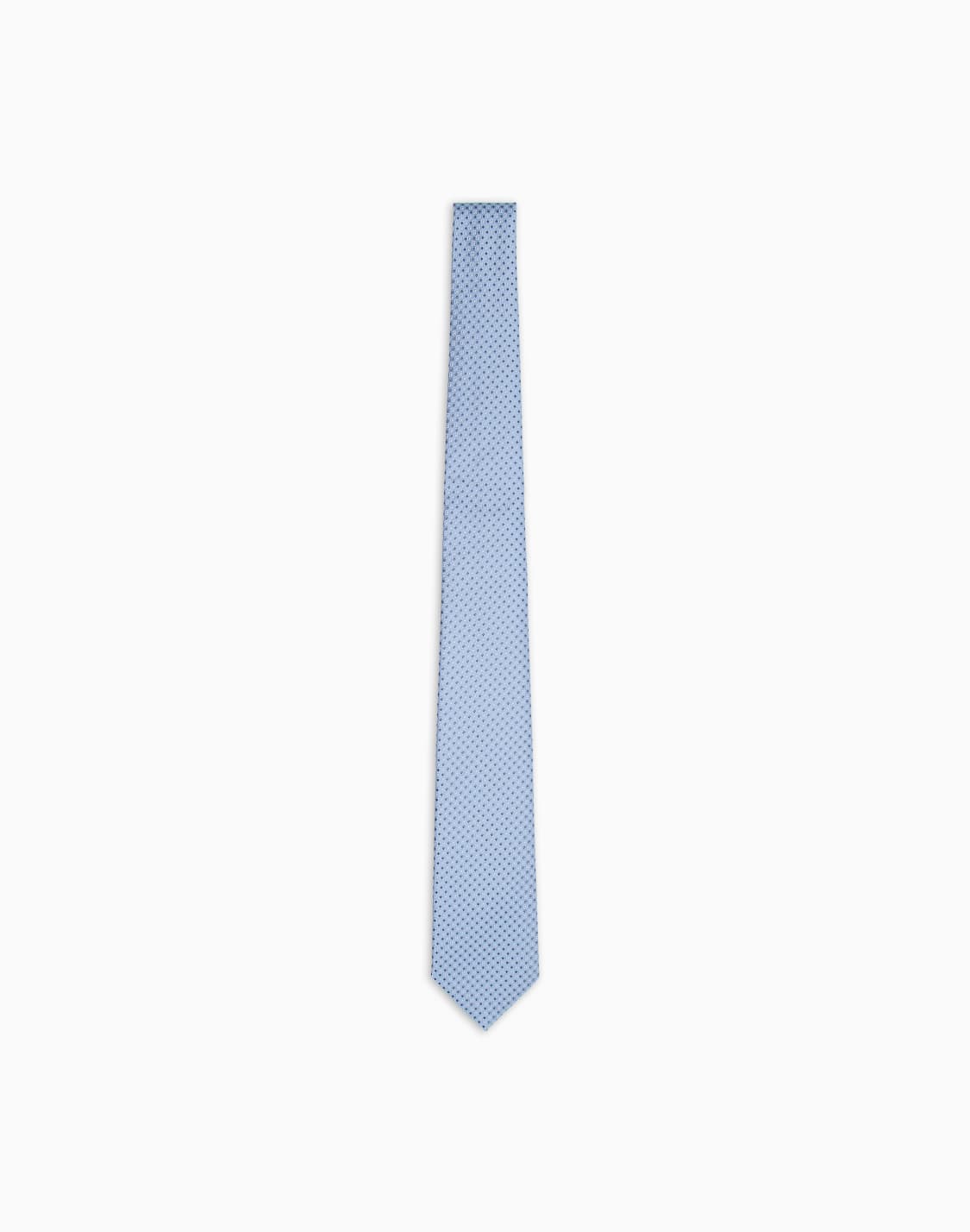 ネクタイ-ピュアシルク-ジャカドオプアト-マイクロパタン-ライトブル--emporio-armani