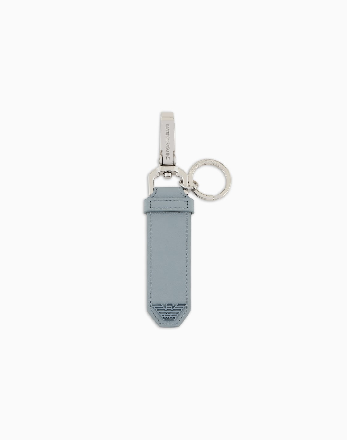 asv-regenerated-saffiano-keyring-grey--emporio-armani