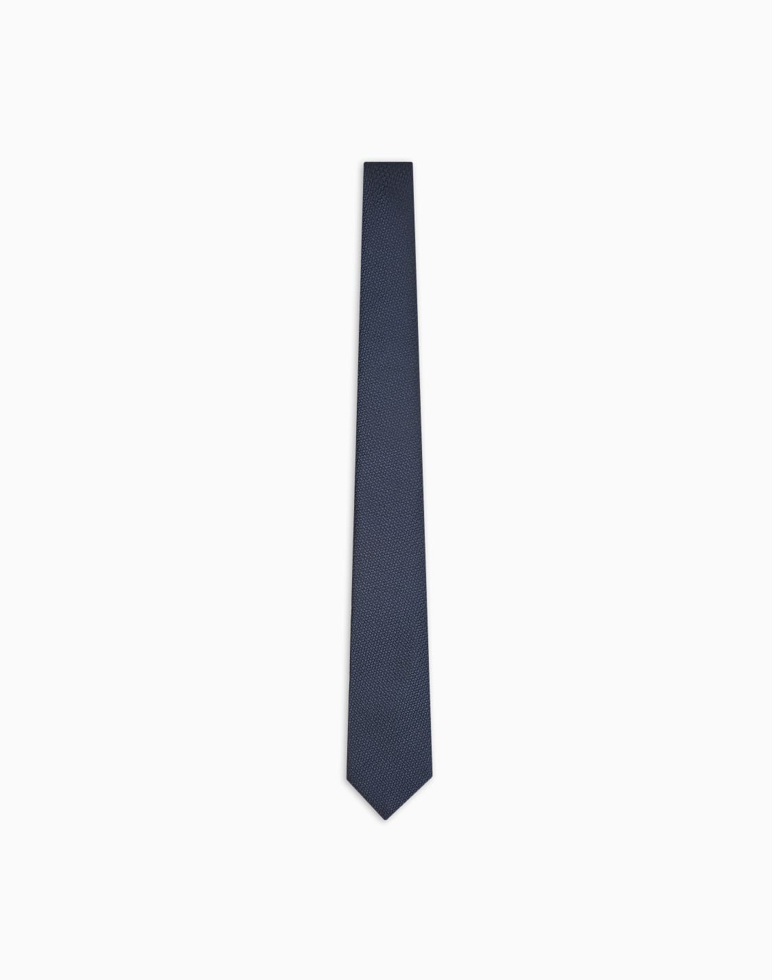ネクタイ-ピュアシルク-マイクロテクスチャ-ネイビブル--emporio-armani