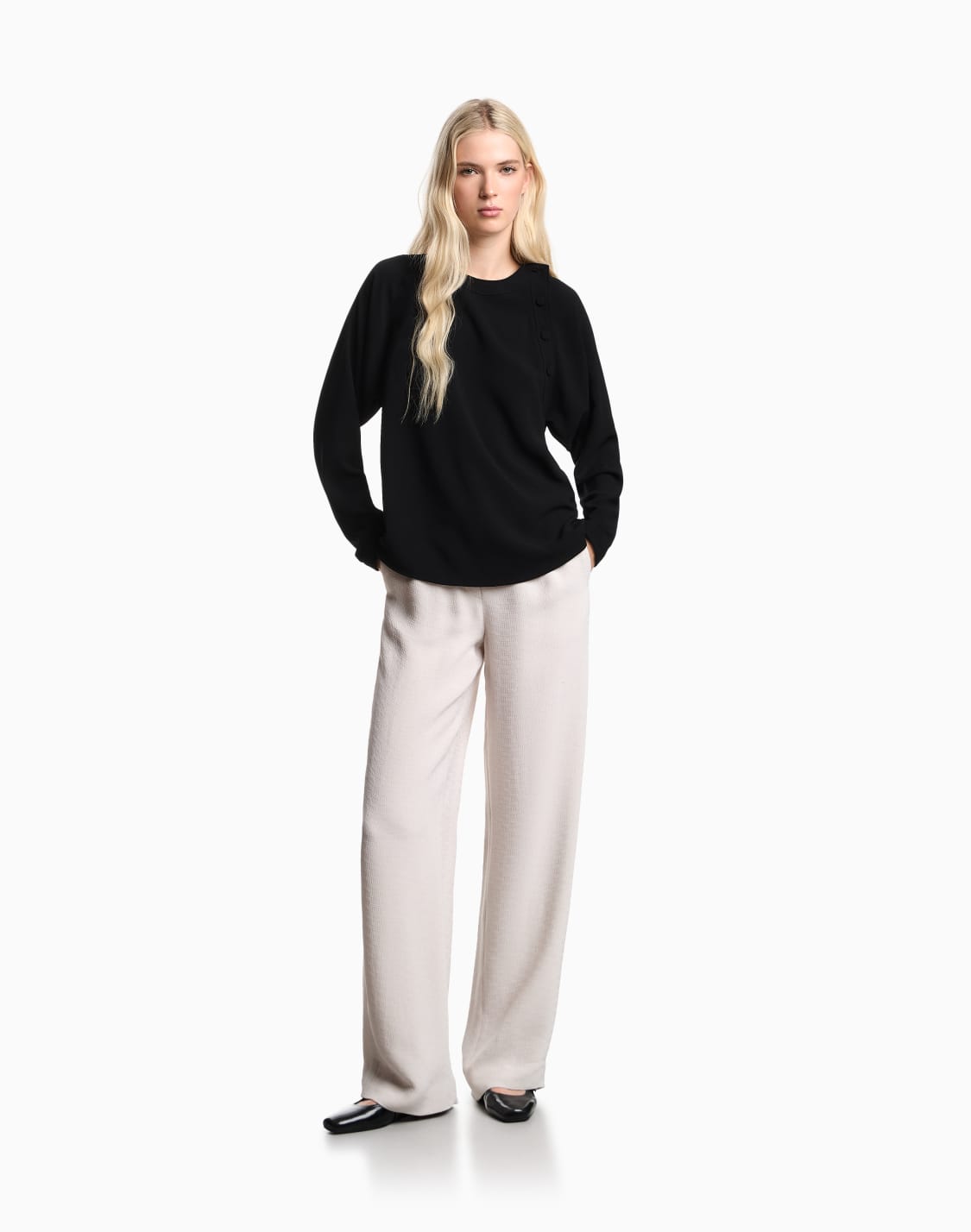stretch-sandblasted-fabric-blouse-black--emporio-armani