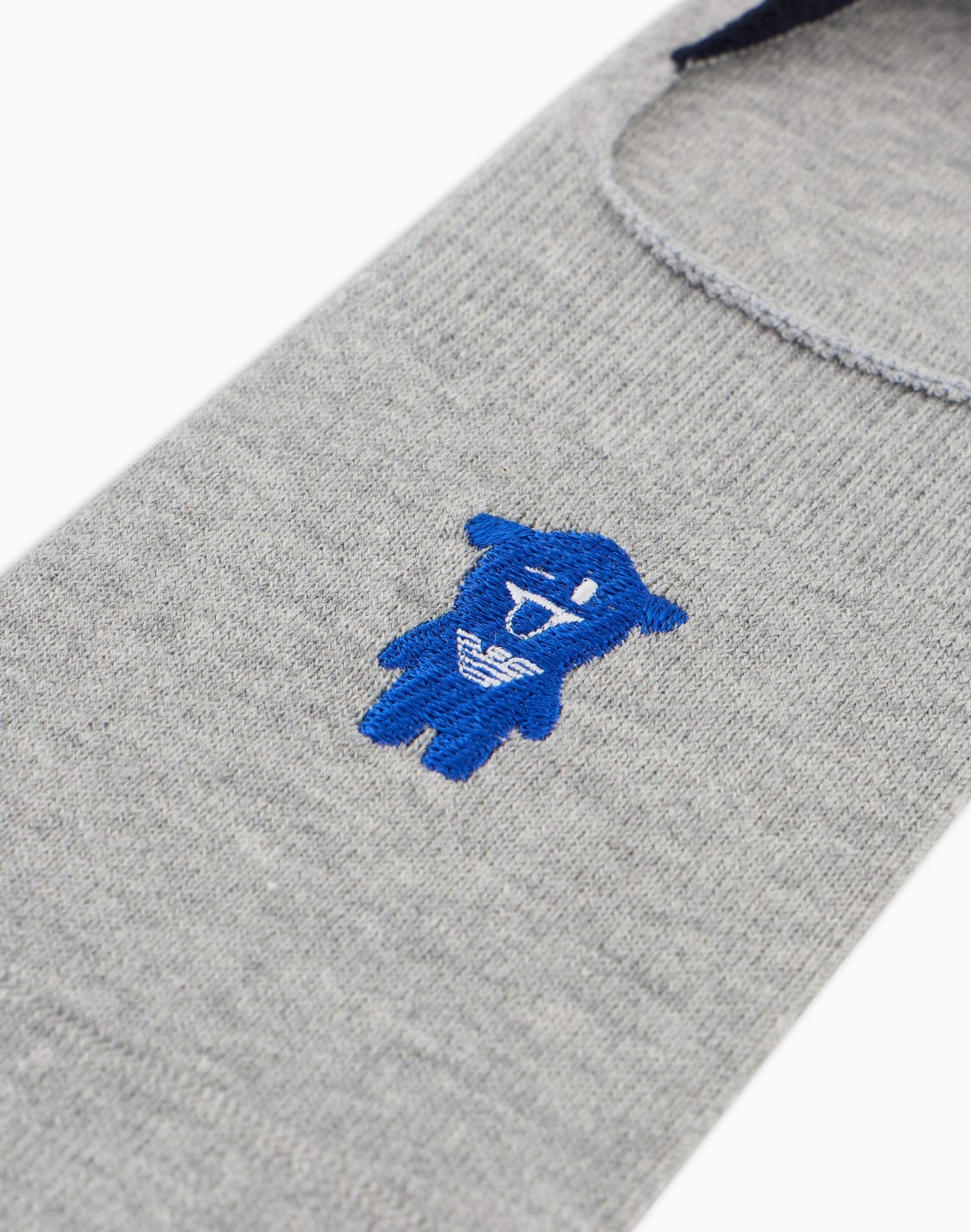 アンクル丈刺繍マンガベアソックス-グレ--emporio-armani