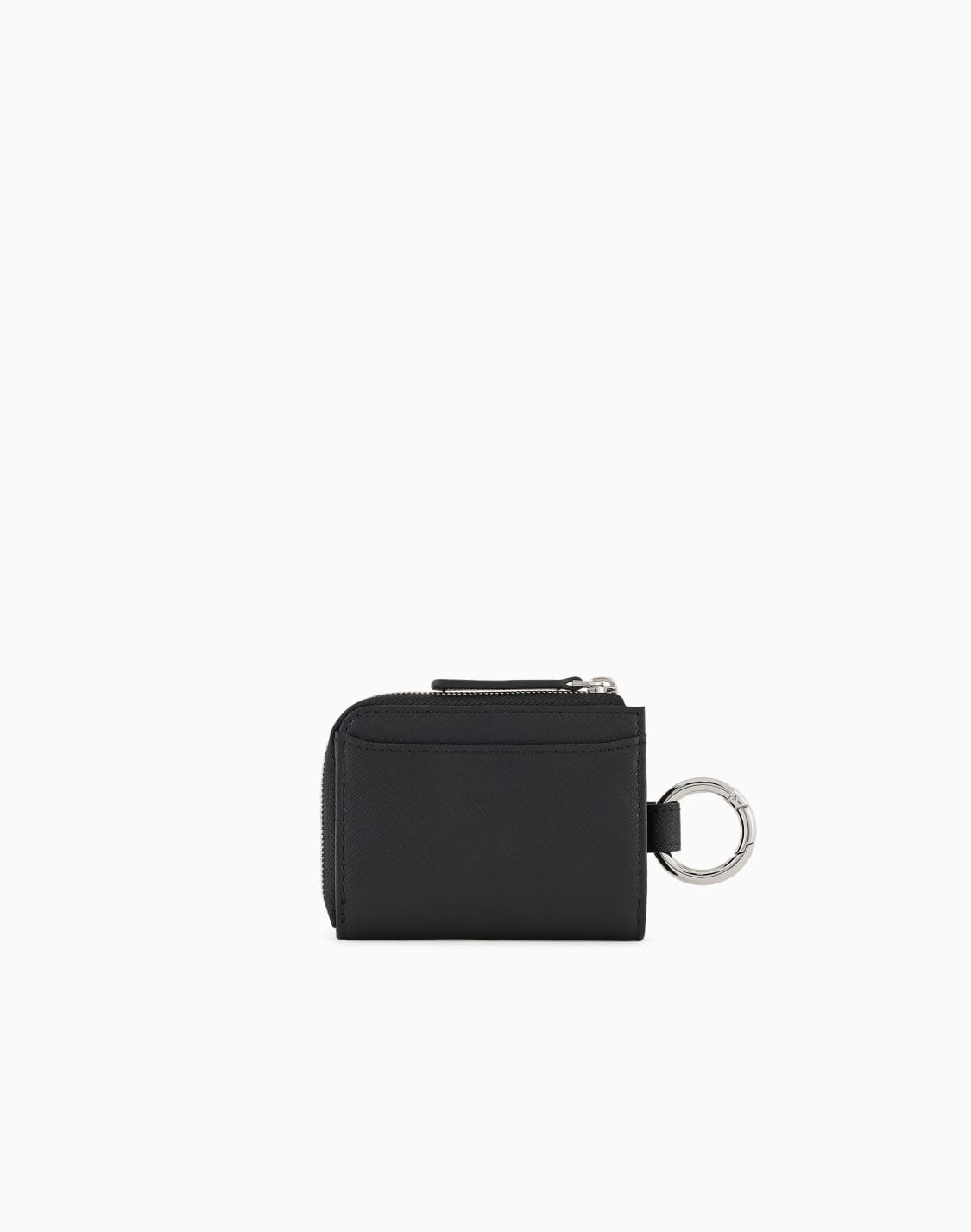 asv-コンパクトウォレット-再生サフィアノレザ製-イグルプレトスナップフック付き-ブラック--emporio-armani