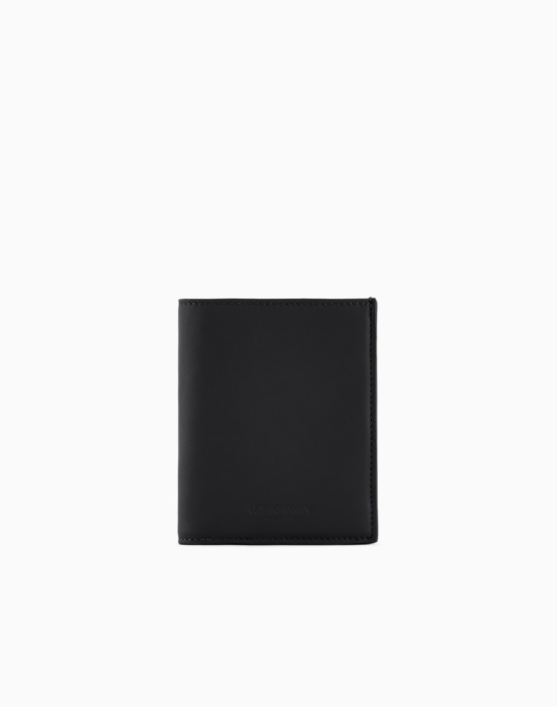縦型二つ折りウォレット-ナッパレザ-ブラック--giorgio-armani