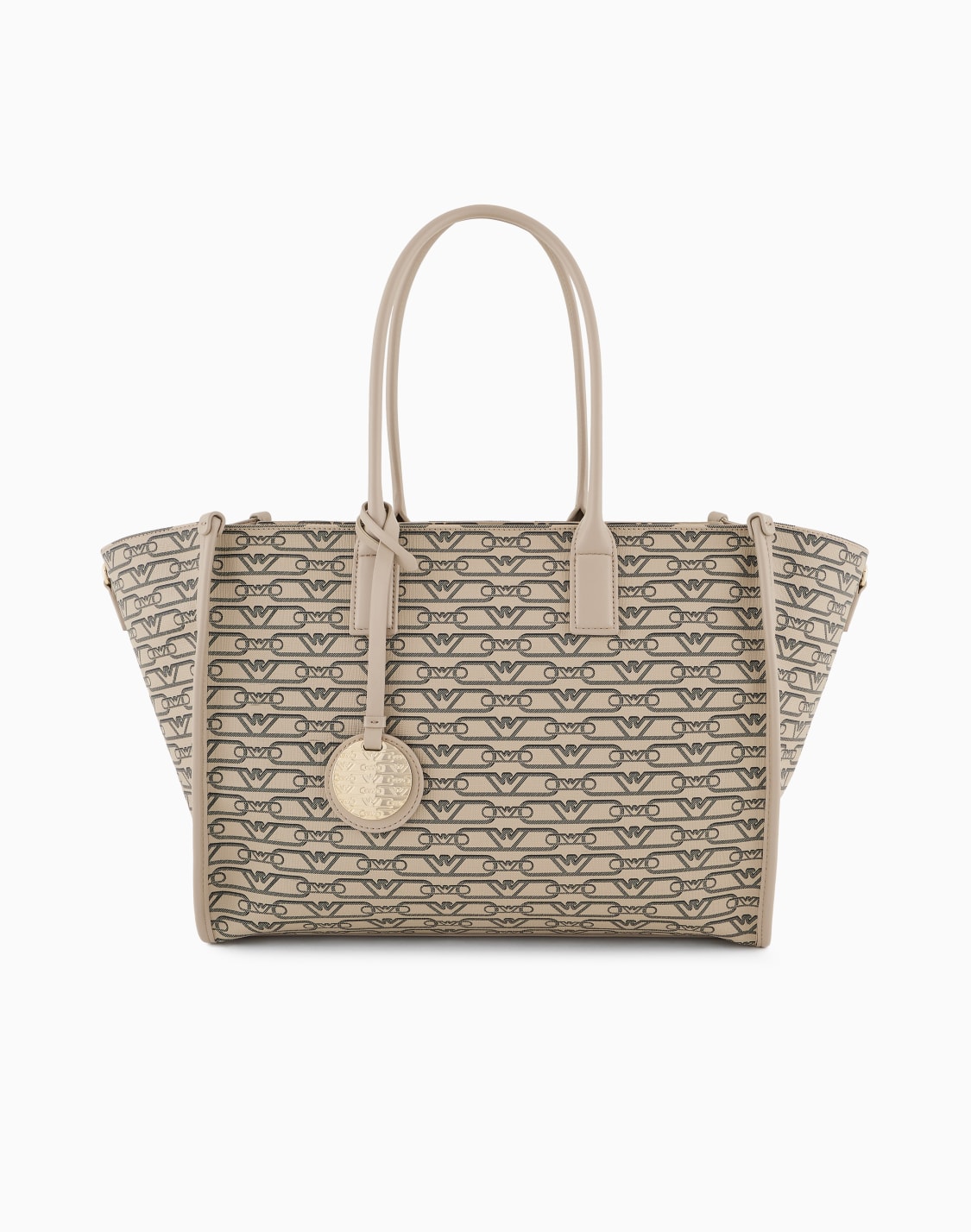 shopper-media-stampa-monogram-all-over-beige--emporio-armani