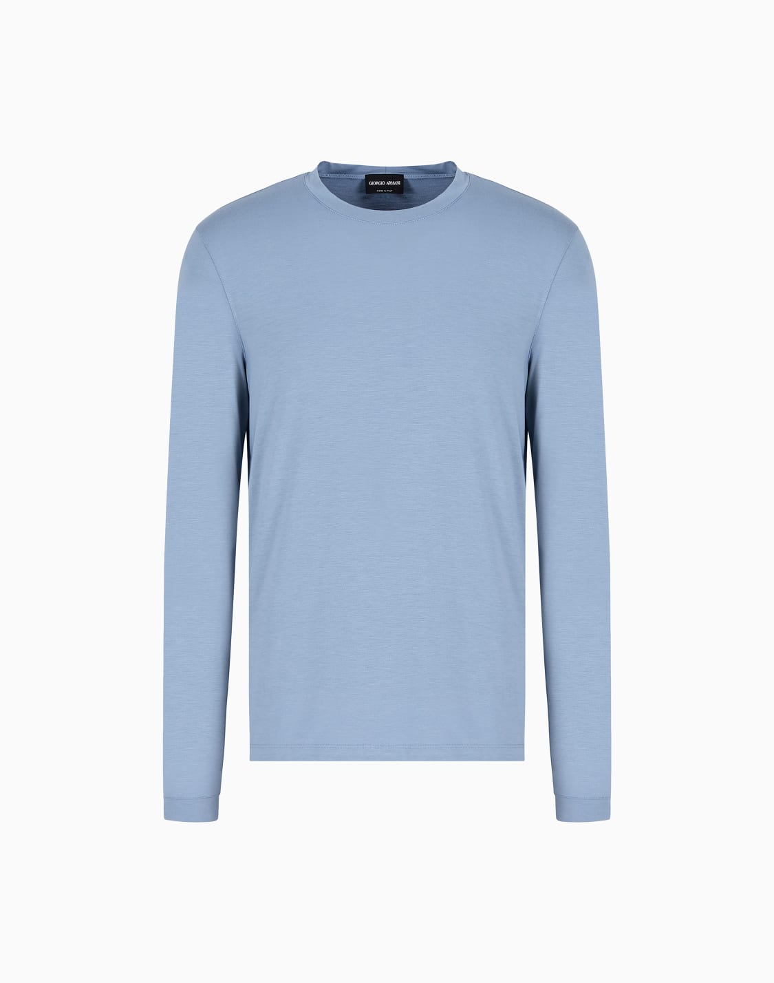 長袖クルネックトップス-ストレッチビスコスジャジ-ブル--giorgio-armani