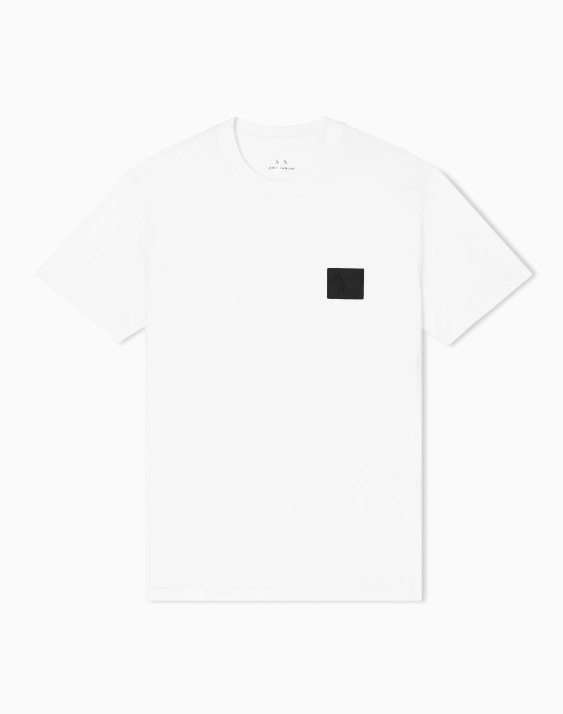 ロゴパッチ-半袖クルネックtシャツ-ホワイト--armani-exchange