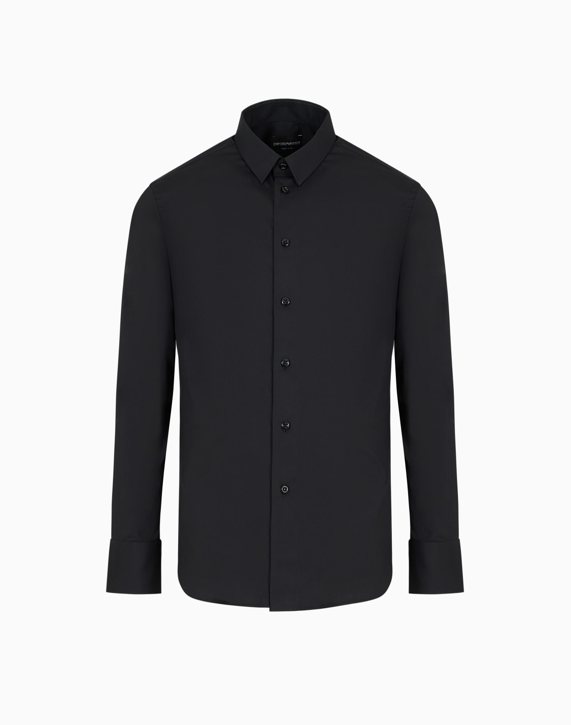 stretch-cotton-poplin-shirt-black--emporio-armani