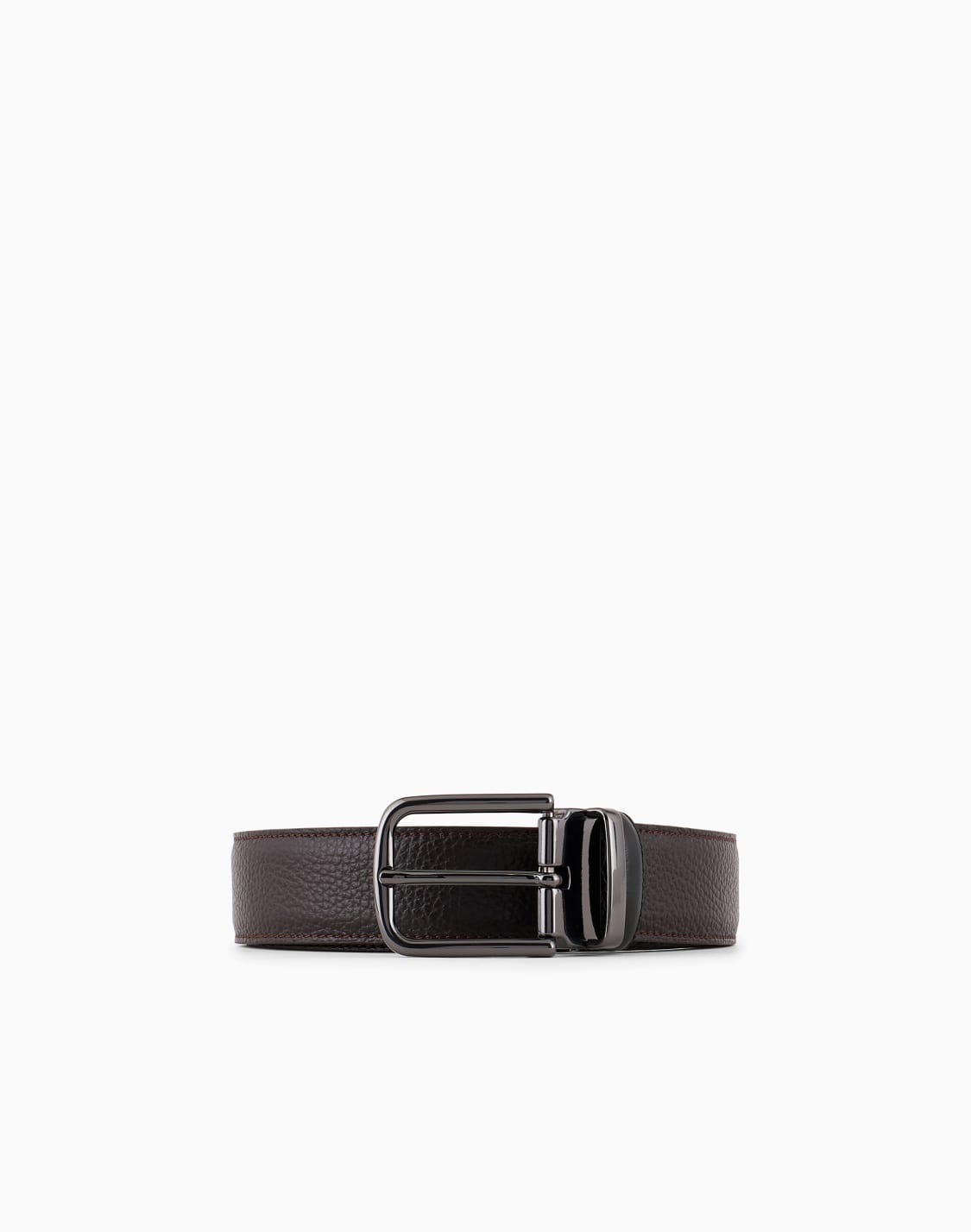 reversible-belt-in-pebbled-leather-brown--emporio-armani