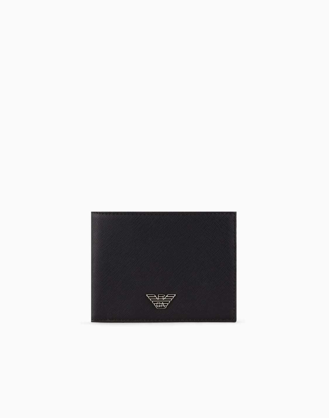 portafoglio-coin-pocket-in-pelle-rigenerata-saffiano-placchetta-aquila-asv-nero--emporio-armani
