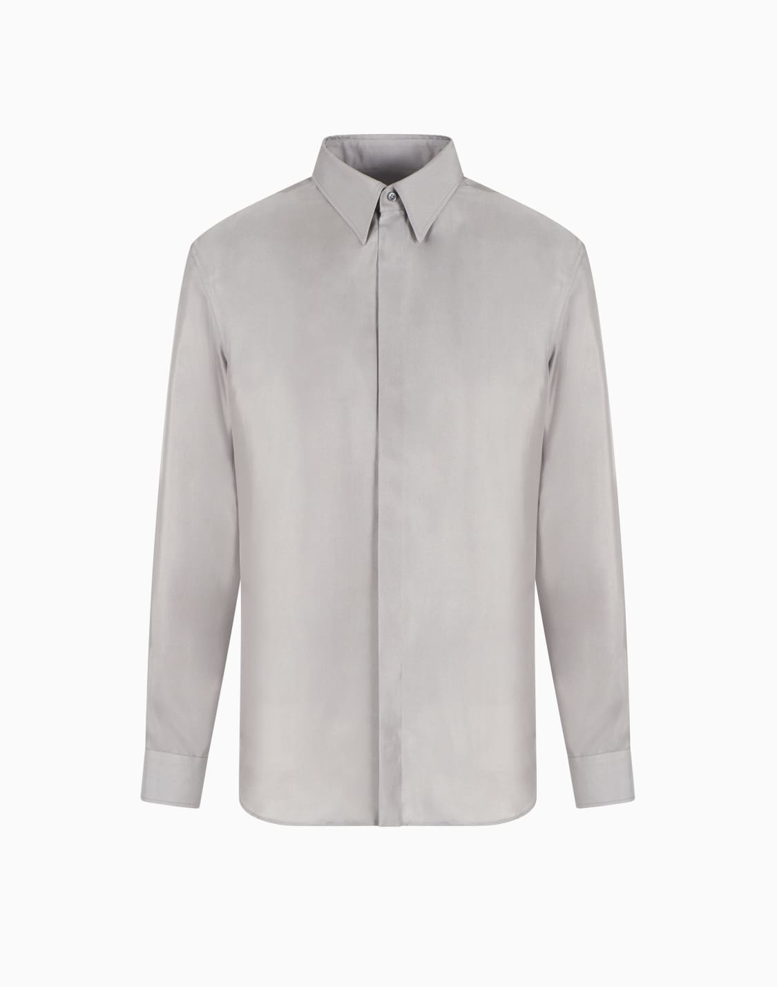 slim-fit-silk-twill-shirt-grey--giorgio-armani