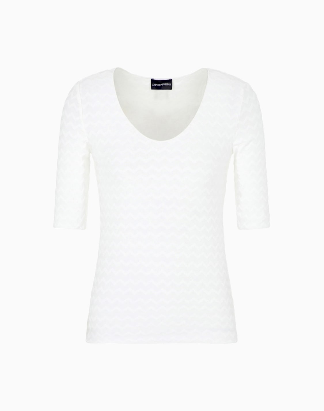 pullover-mit-v-ausschnitt-aus-bi-stretch-nylon-jersey-mit-jacquardmuster-wei--emporio-armani