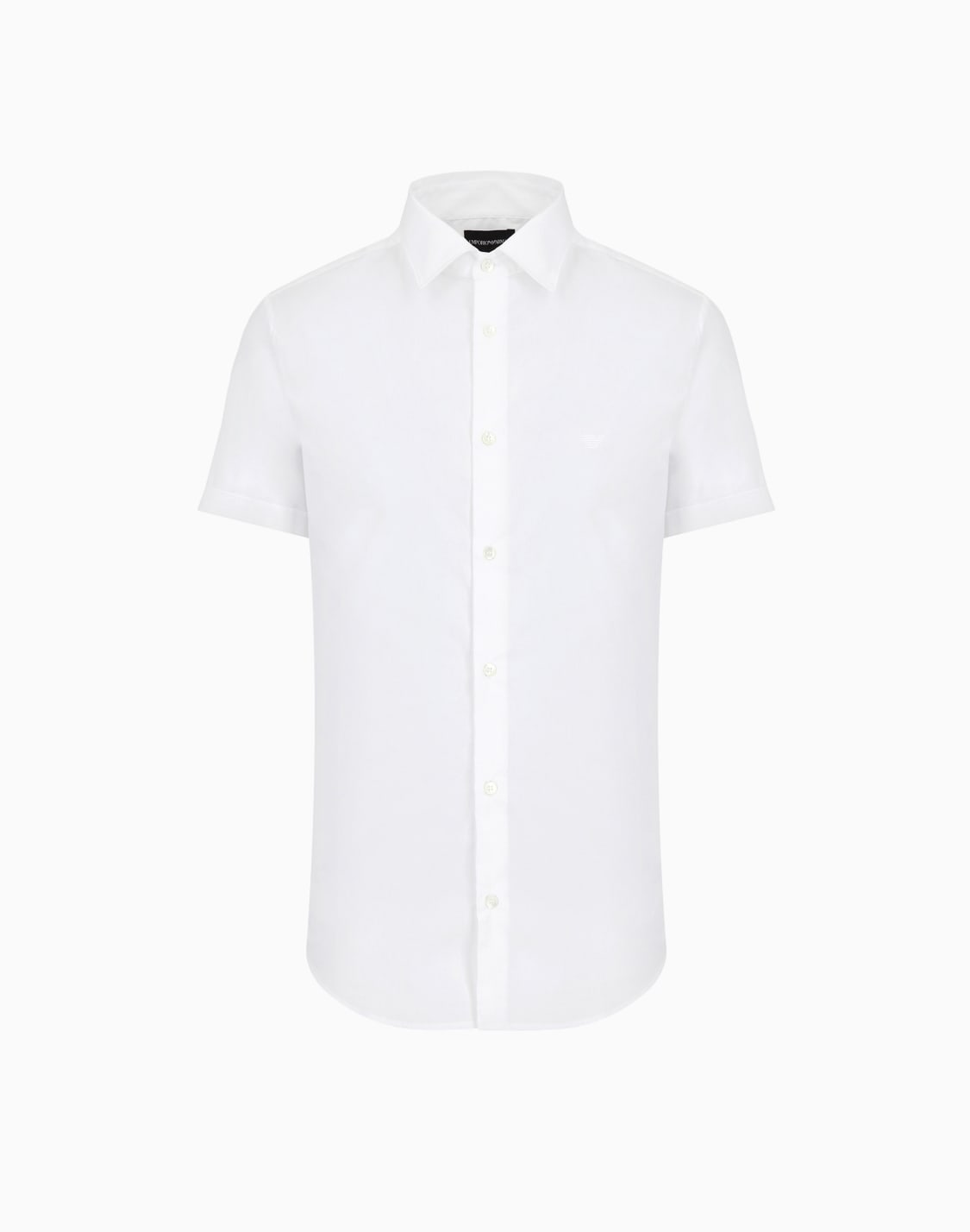 camisa-de-manga-corta-en-mezcla-de-nailon-elstico-blanco--emporio-armani