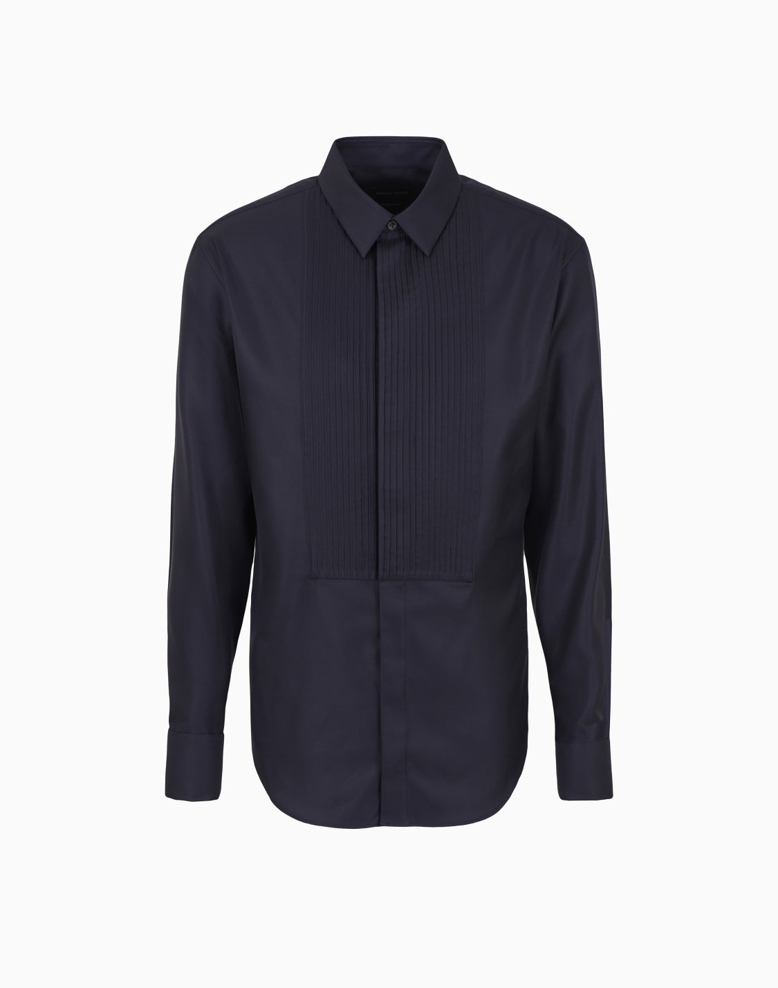 pleated-cotton-shirt-black--giorgio-armani