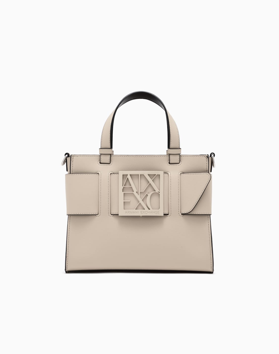 더블-핸들과-숄더-스트랩을-갖춘-미디엄-토트백-베이지--armani-exchange