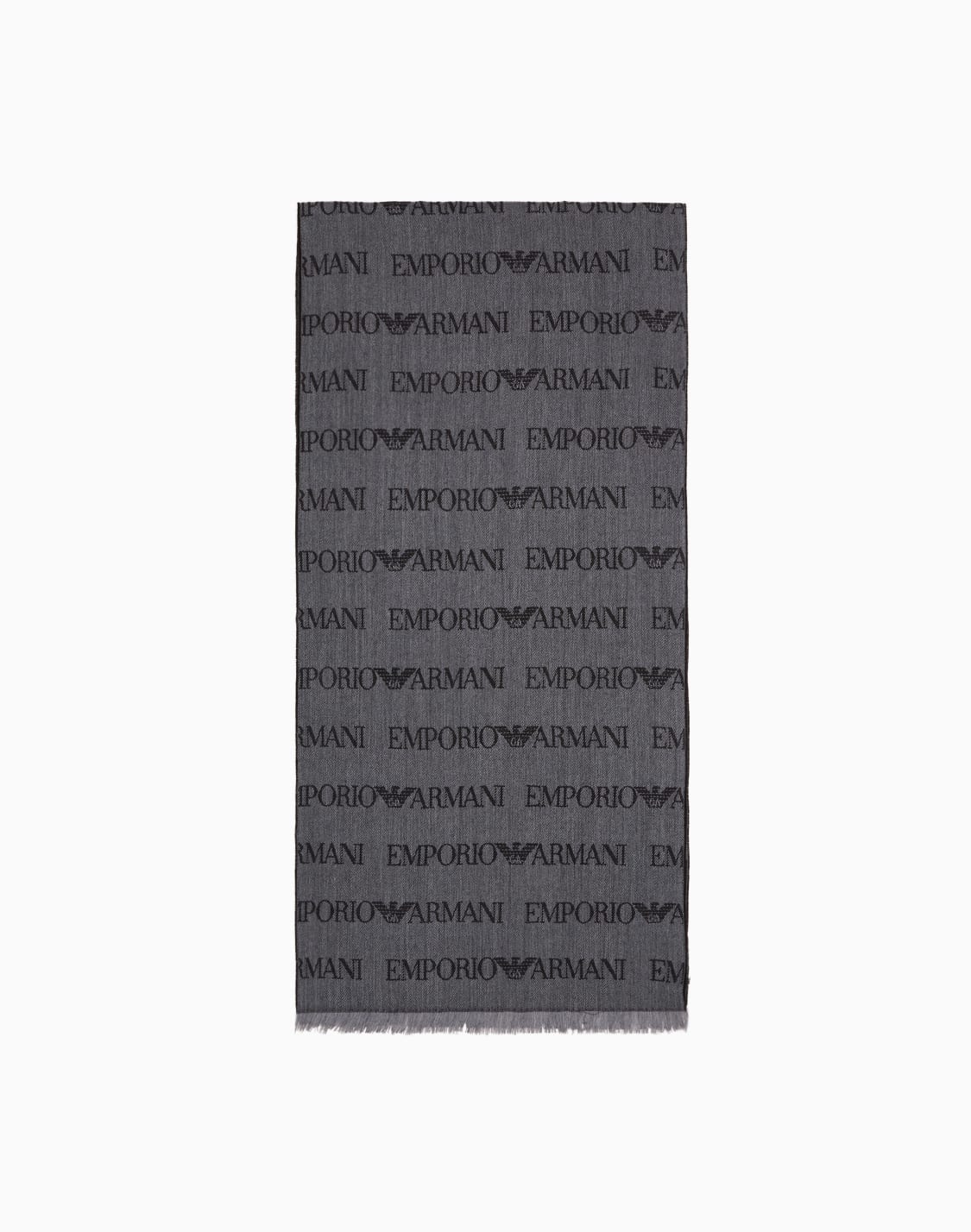 sciarpa-misto-lana-vergine-logo-lettering-jacquard-e-frange-grigio--emporio-armani