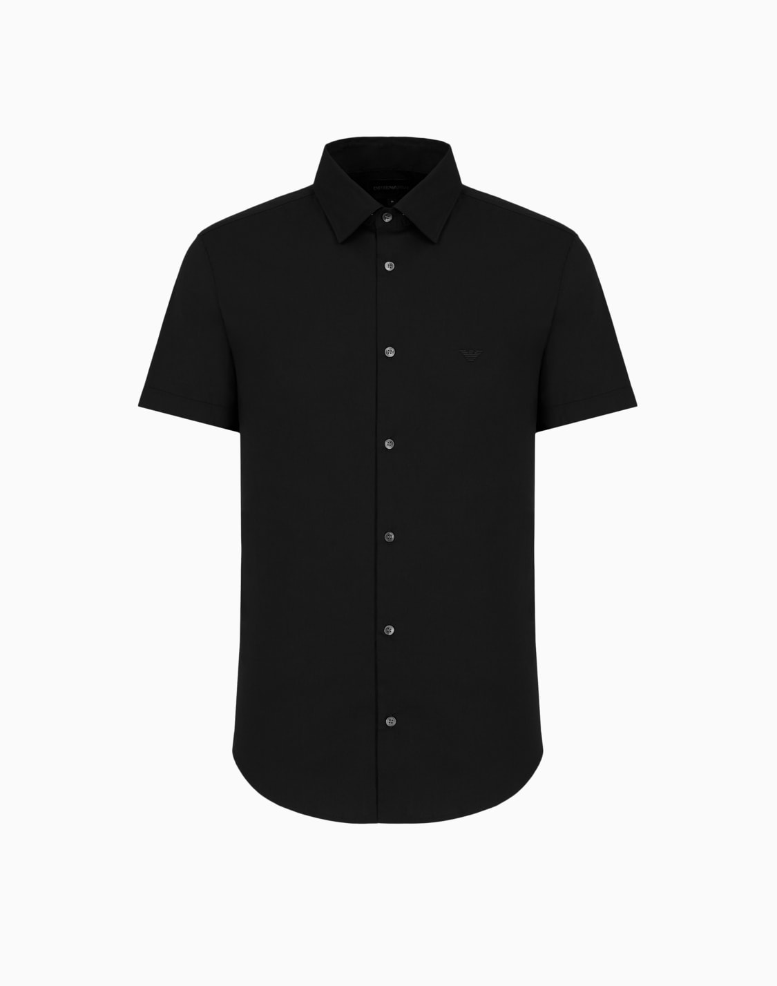 short-sleeved-stretch-nylon-blend-shirt-black--emporio-armani