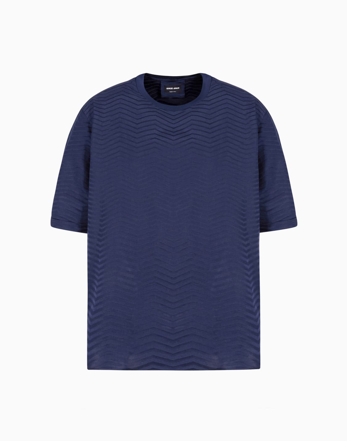 tシャツ-シルクビスコス-グラデションシェブロンジャカド-ブル--giorgio-armani
