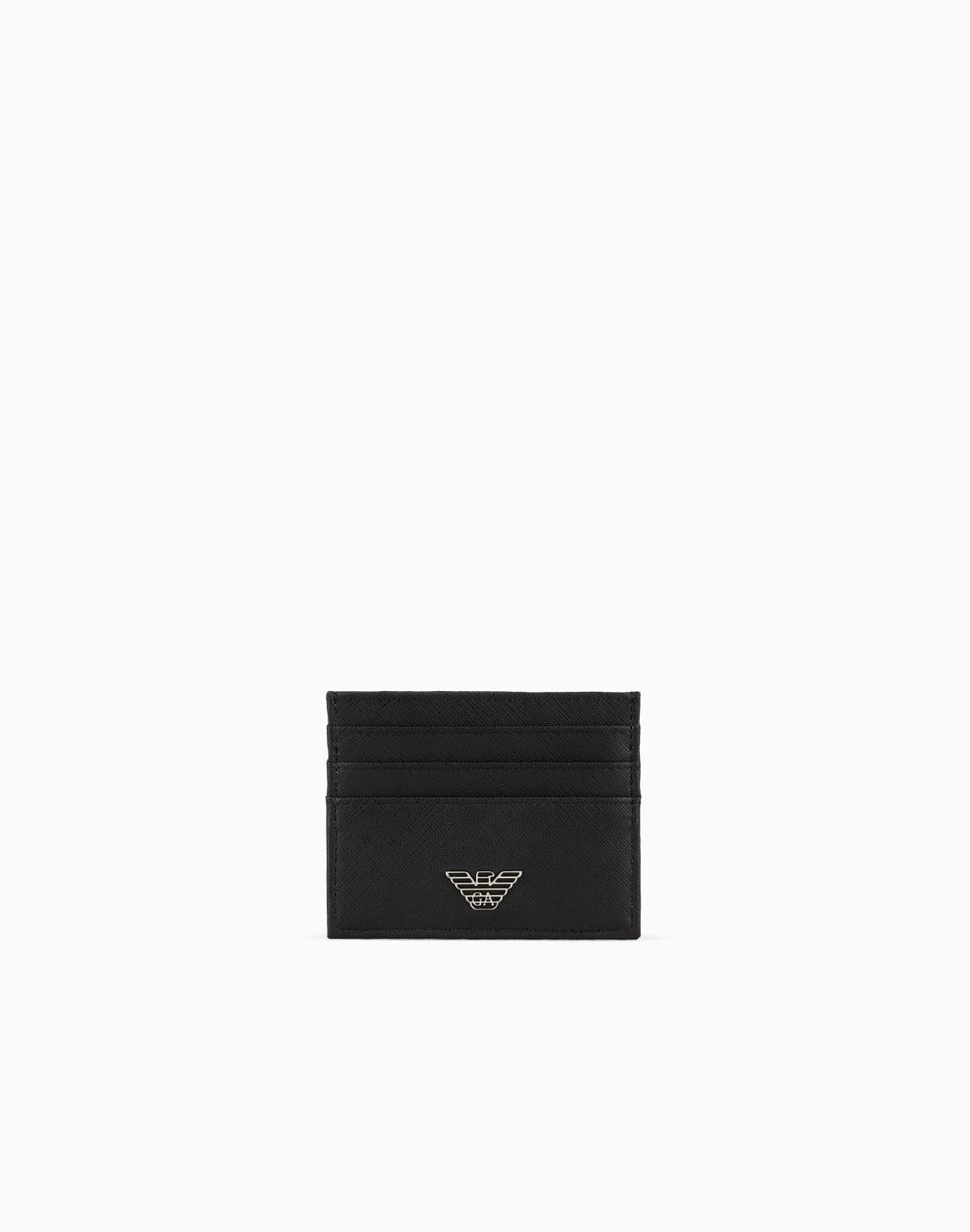 asv-regenerated-saffiano-leather-card-holder-with-eagle-plate-black--emporio-armani