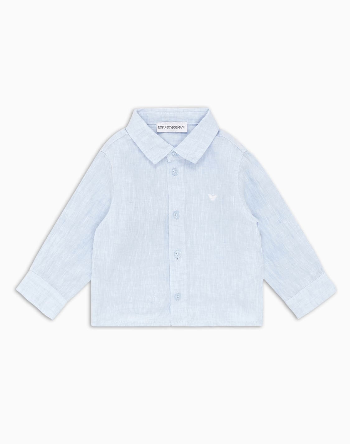 camisa-de-lino-con-bordado-de-guila-celeste--emporio-armani