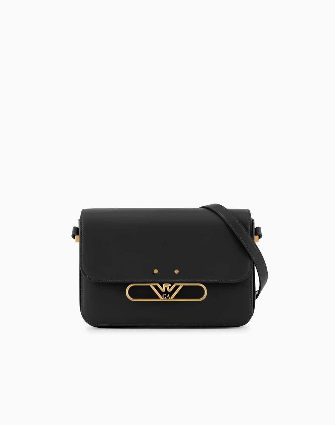 ショルダバッグ-スムスレザ-メタルイグルロゴ-ブラック--emporio-armani