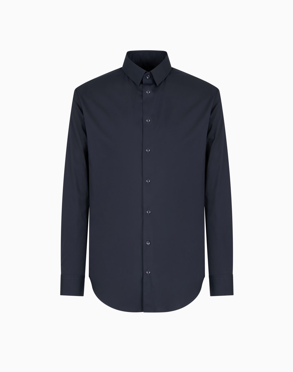 slim-fit-shirt-in-cotton-poplin-navy-blue--giorgio-armani