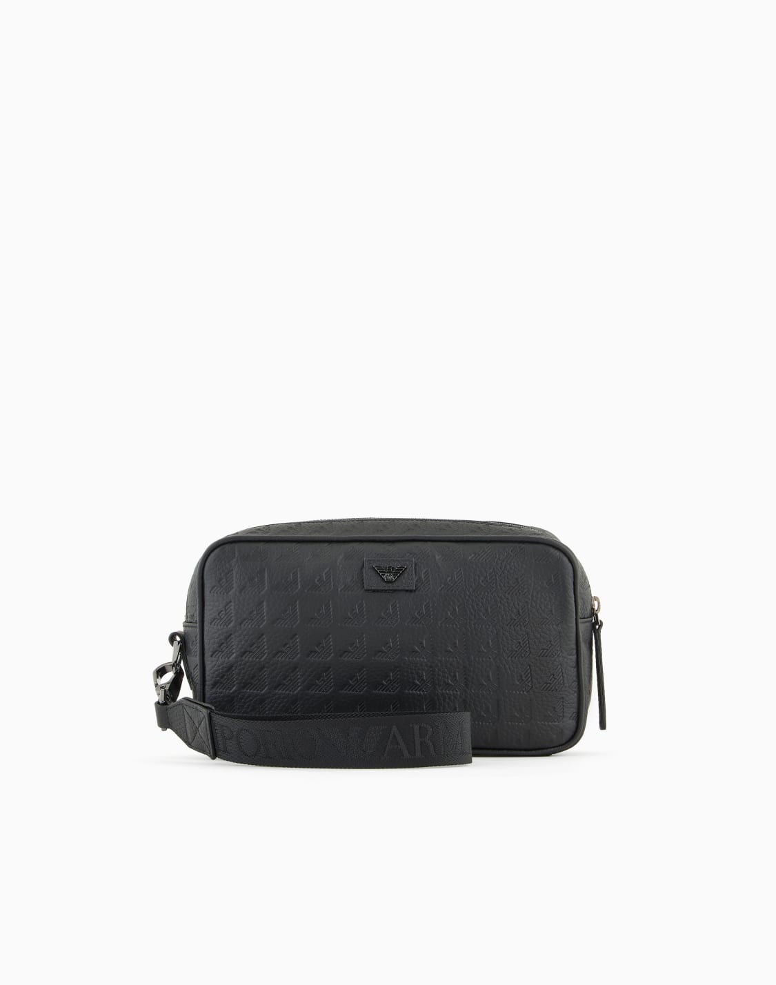 beauty-aus-leder-geprgt-mit-allover-adler-schwarz--emporio-armani