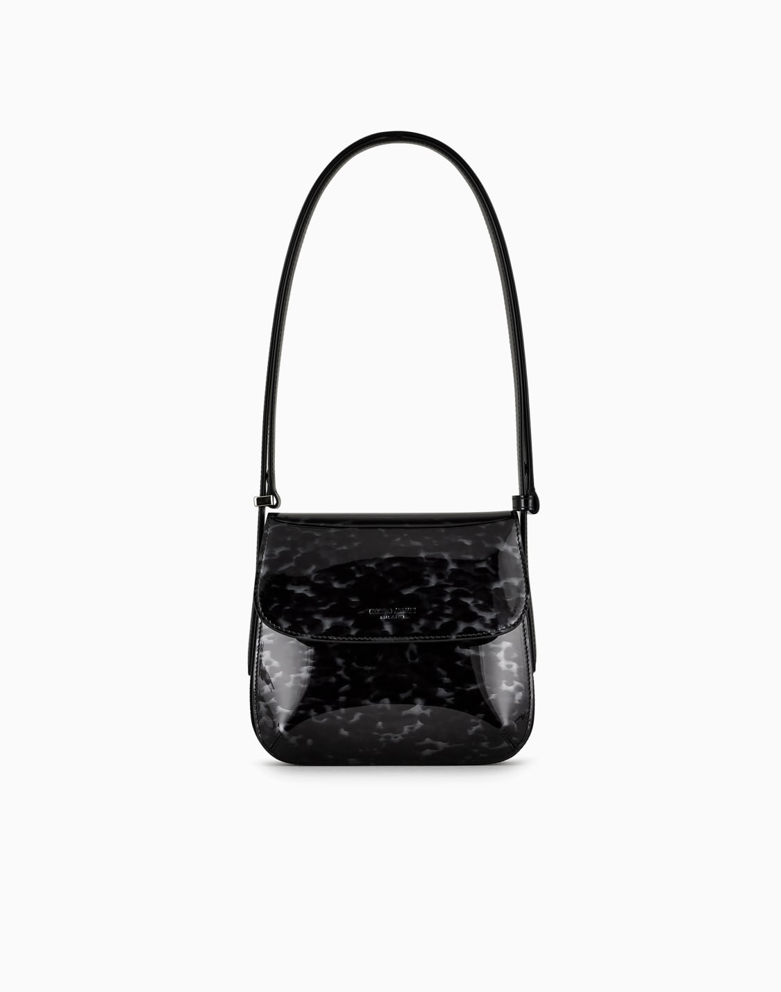 ジョルジオ-アルマニ-ラ-プリマ-バッグ-べっ甲柄パテントレザ-ブラック--giorgio-armani