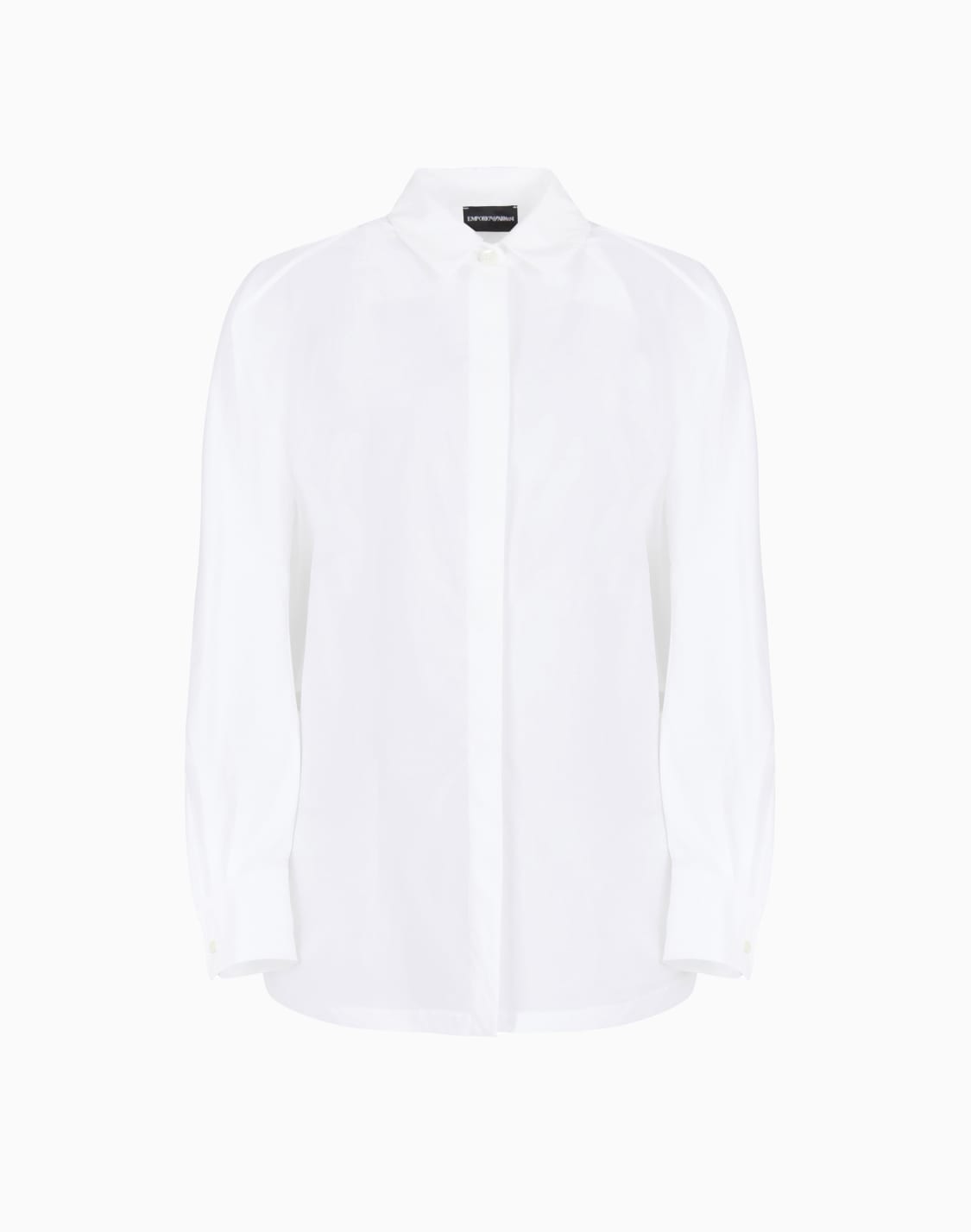 oversized-shirt-with-poplin-flap-on-the-back-white--emporio-armani