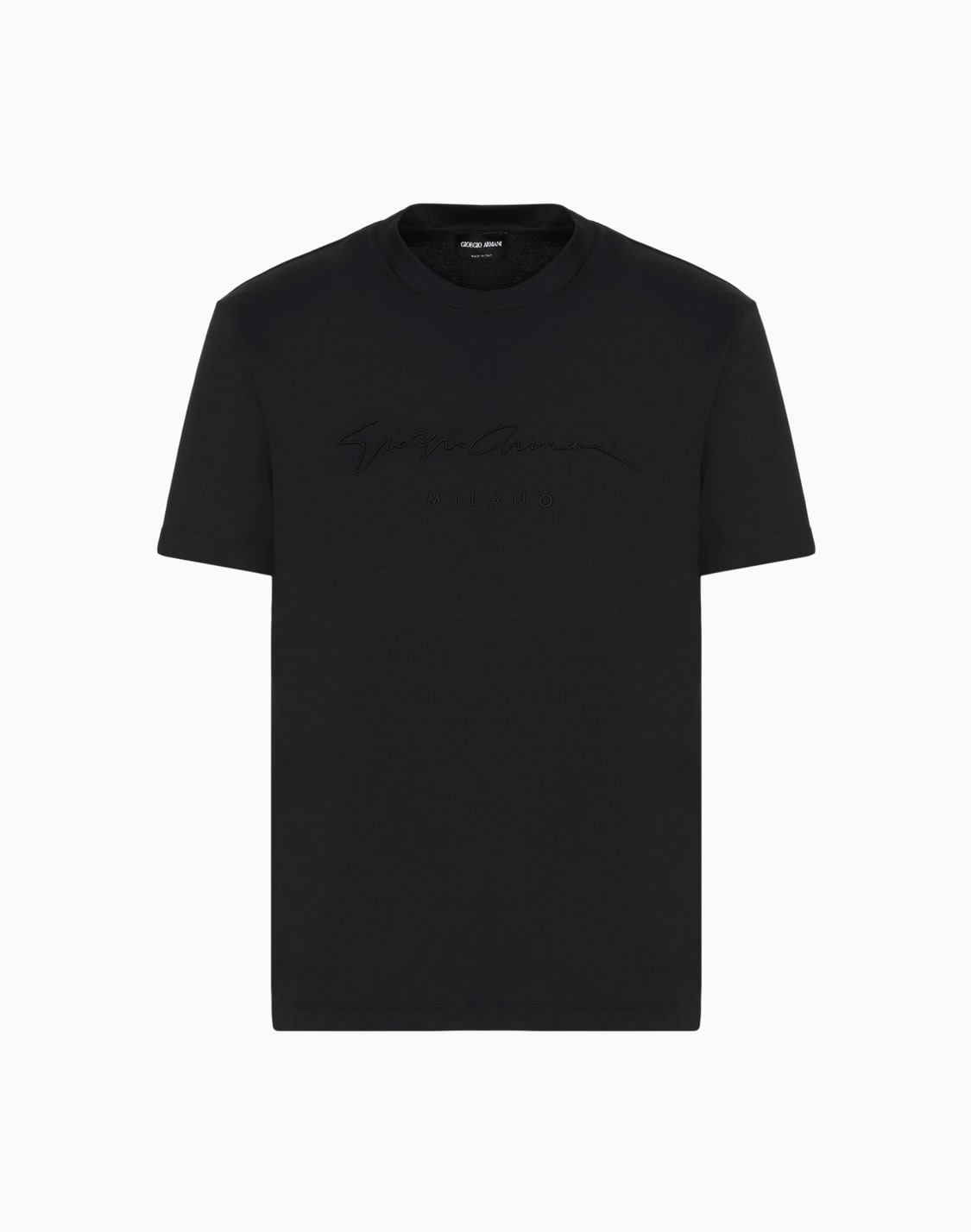tシャツ-ピュアコットンインタロック-シグネチャロゴ-ブラック--giorgio-armani
