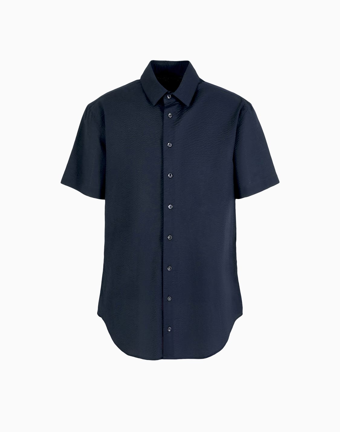 cotton-seersucker-shirt-in-a-regular-fit-with-short-sleeves-blue--giorgio-armani