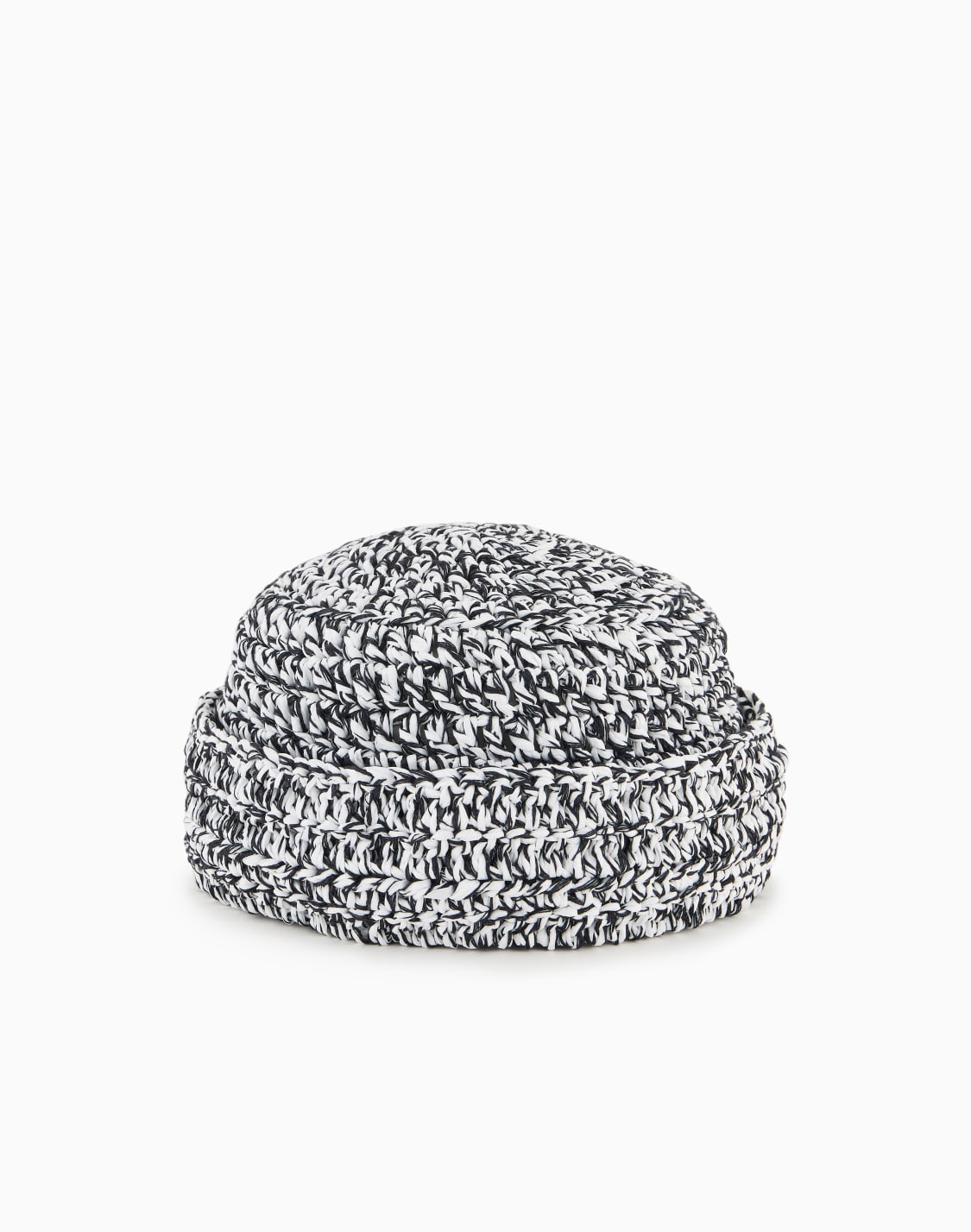 bonnet-en-viscose-lin-et-coton-tress-bicolore--giorgio-armani