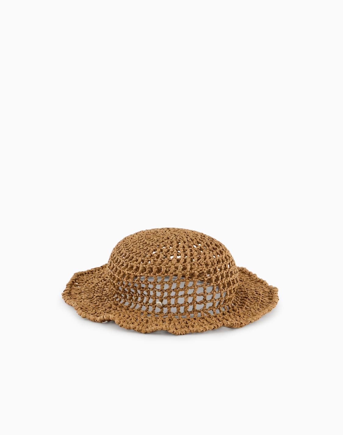 cappello-a-cloche-in-viscosa-intrecciata-beige--giorgio-armani