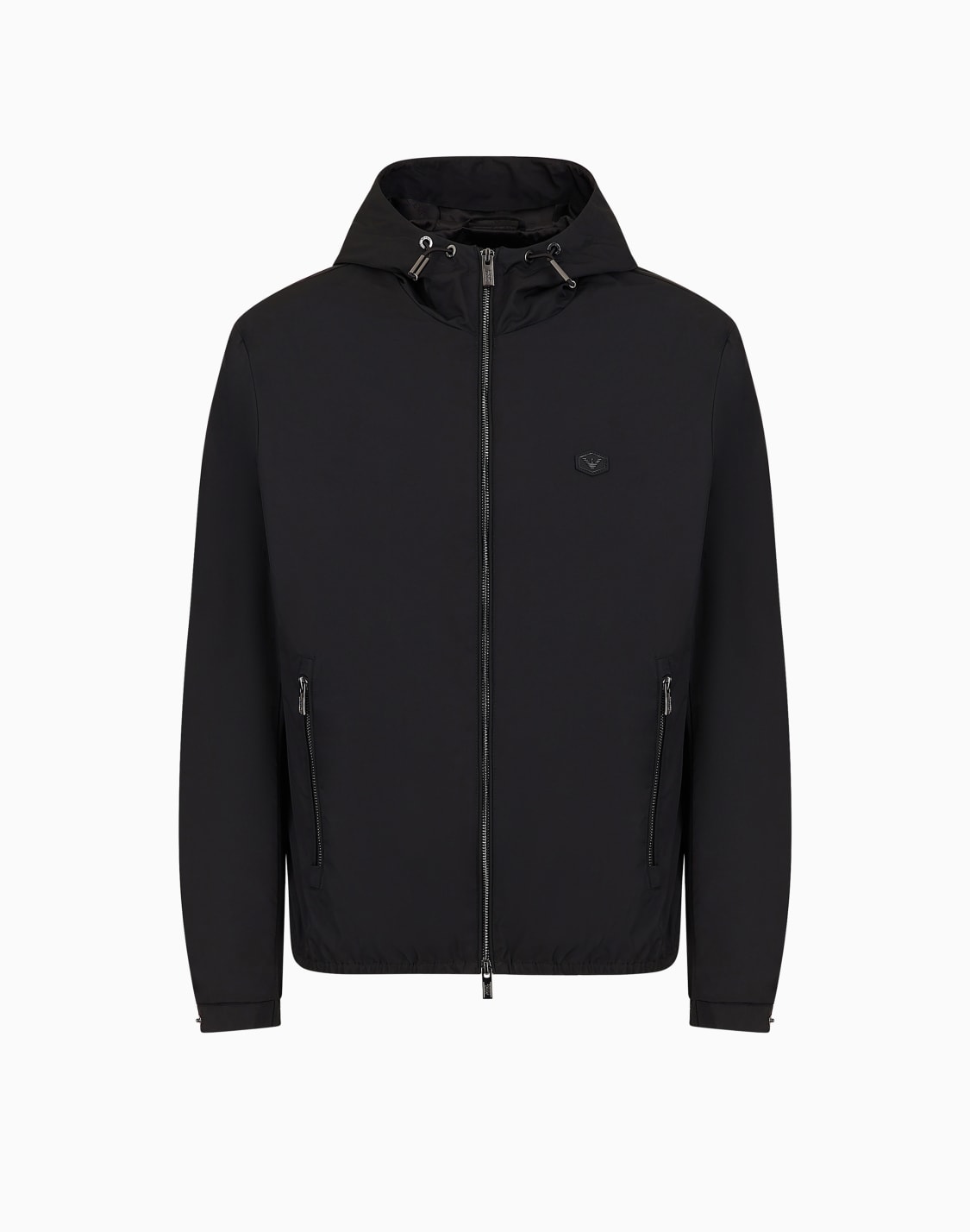 blouson-aus-wasserabweisendem-nylon-mit-kapuze-und-logoaufnher-schwarz--emporio-armani