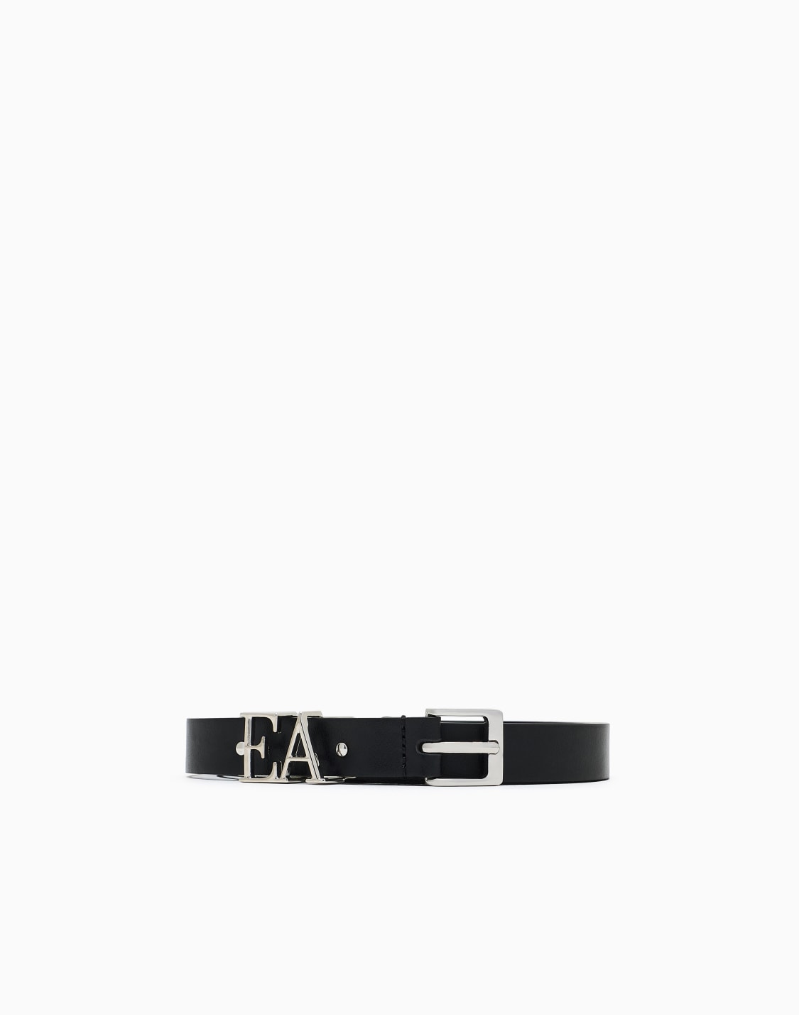 cintura-in-pelle-liscia-con-fibbia-ea-sagomata-nero--emporio-armani