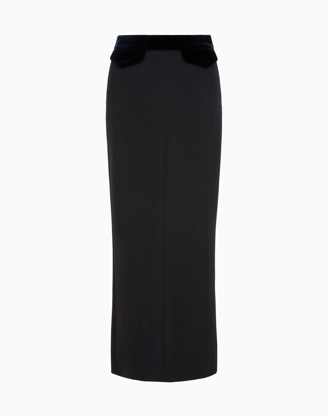 gonna-longuette-in-lana-grain-de-poudre-e-velluto-fantasia--giorgio-armani