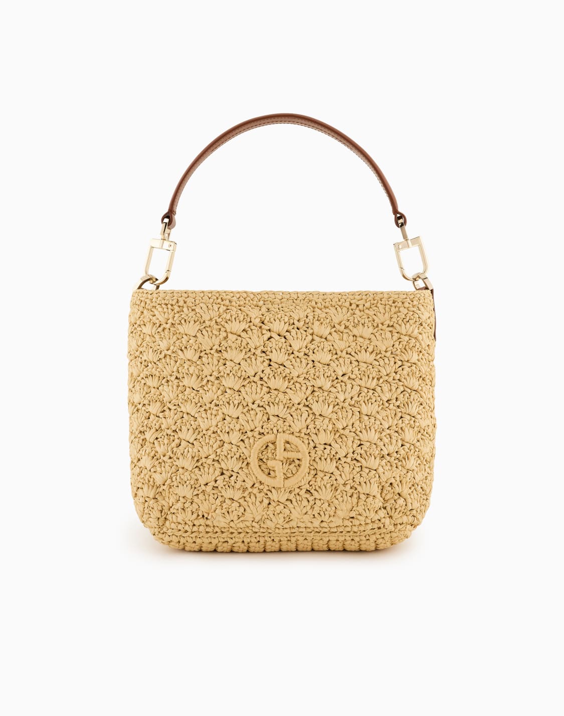 borsa-a-spalla-piccola-in-rafia-punto-ventaglio-e-pelle-beige--giorgio-armani