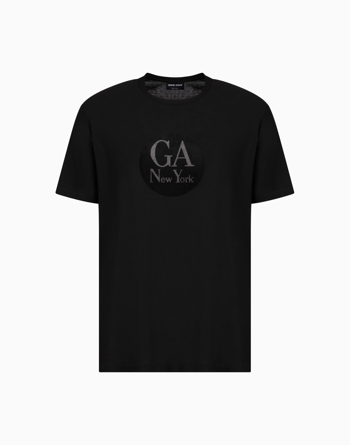 viscose-crew-neck-t-shirt-with-a-velvet-insert-black--giorgio-armani